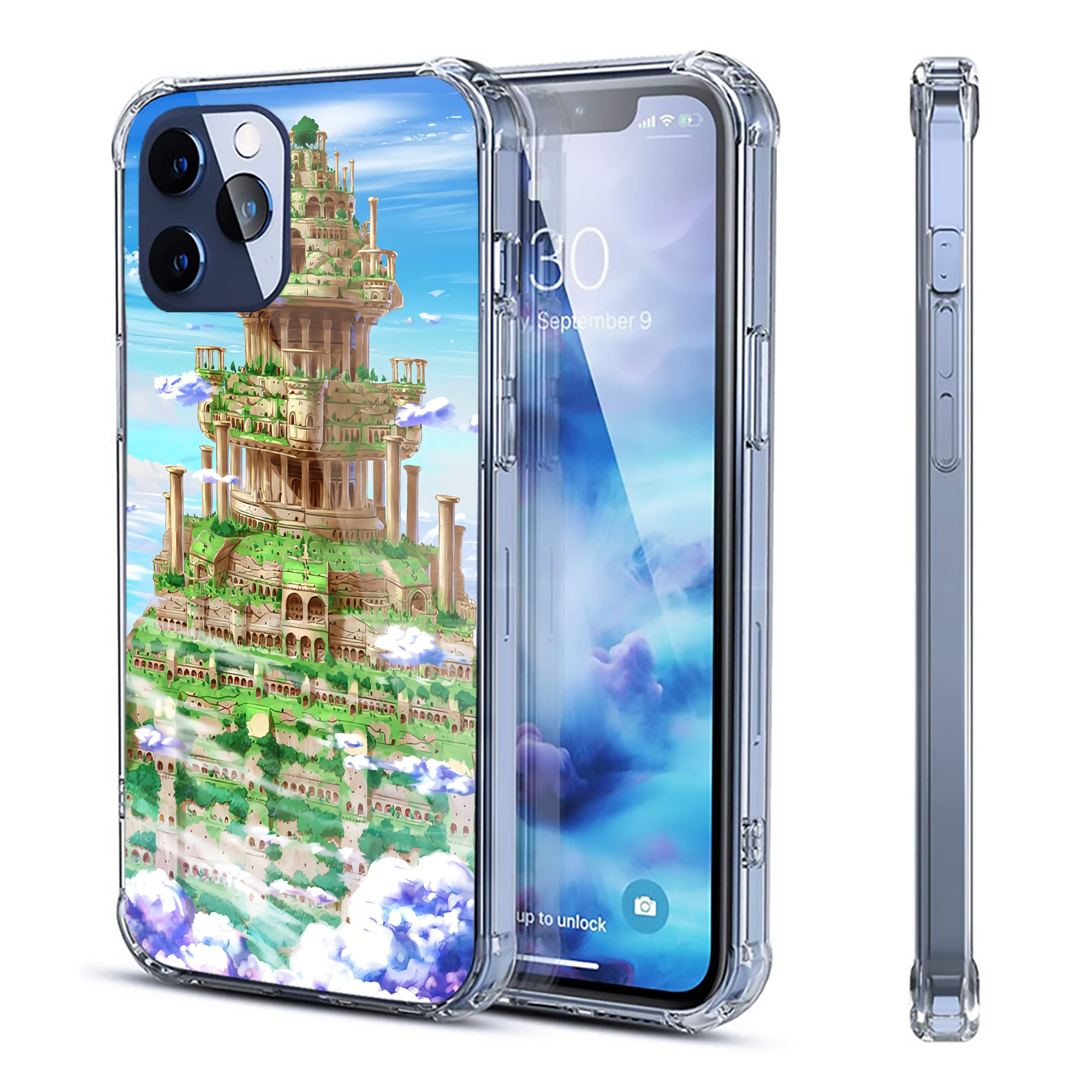 （画像用） ドラゴンクエスト Doragon Kuesuto Dragon Quest 【iPhone 12シリーズ対応】透明スマホケース（クリアソフトケース）